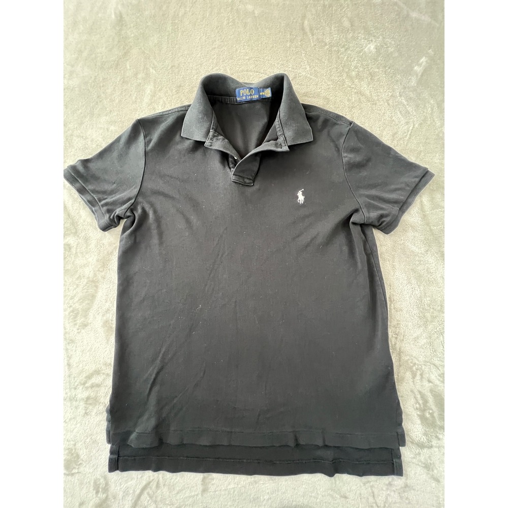 Polo Ralph Lauren Polo Shirt Mens Medium Black Short Sleeve Pony Logo